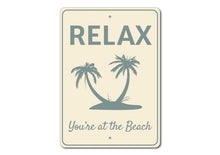 Load image into Gallery viewer, Relax Beach Sign