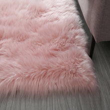 Load image into Gallery viewer, Cozy Ultra Soft Fluffy Faux Fur Pink Area Rug