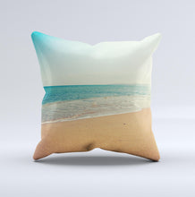 Load image into Gallery viewer, Vintage Beach Scene Ink-Fuzed Decorative Throw Pillow