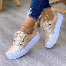 Load image into Gallery viewer, Light Breathable Casual Female Flat Shoes Rose Gold /White/Gold/Black