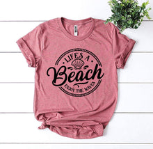 Load image into Gallery viewer, Life’s a Beach Enjoy The Waves T-shirt