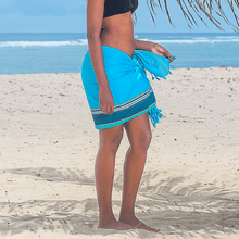 Load image into Gallery viewer, Cotton Handwoven Kikoy Sarong / Wrap beach bikini cover