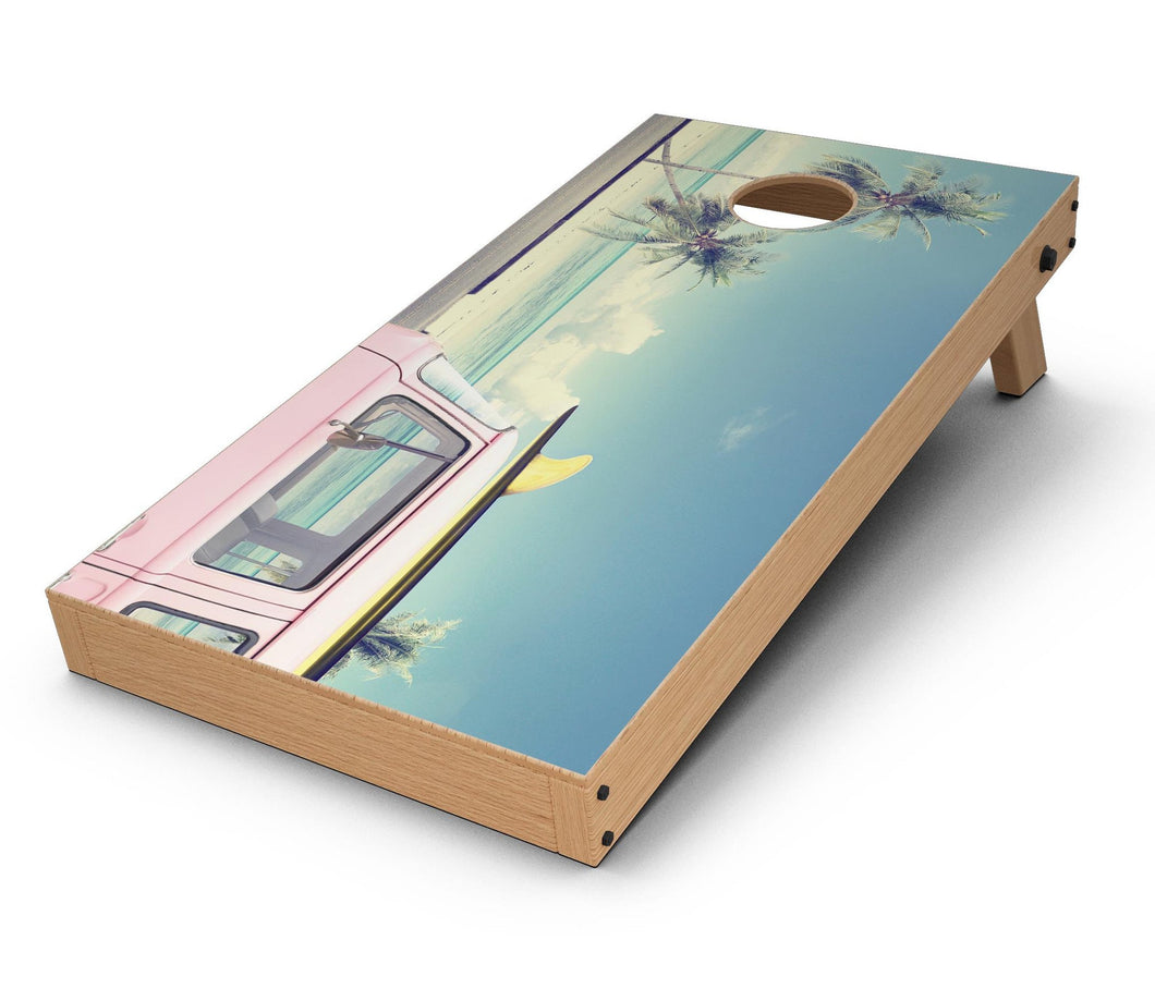 Beach Trip CornHole Board Skin Decal Kit
