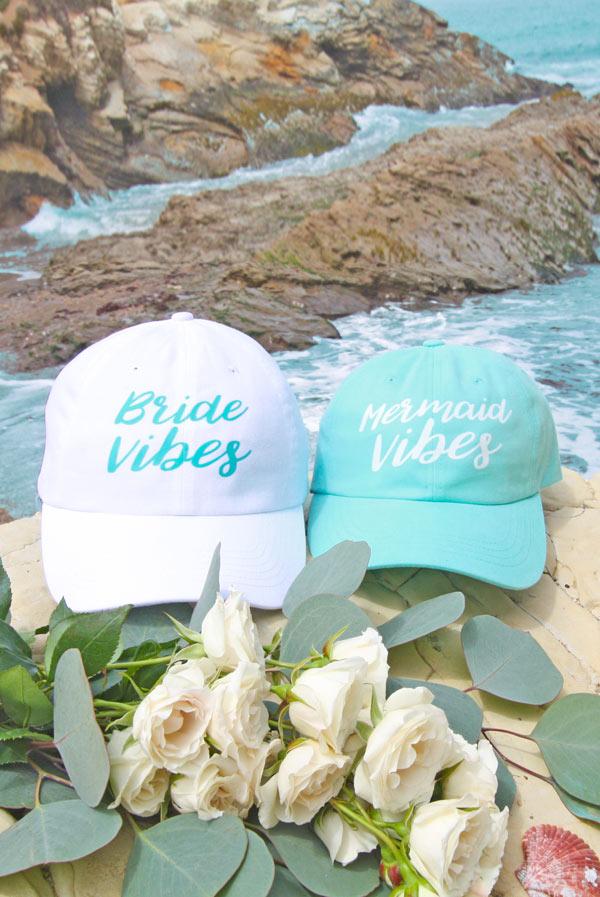 Mermaid Vibes Bride Vibes Bachelorette Party Dad Hats – Fort
