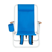 Load image into Gallery viewer, Portable High Strength Beach Chair with Adjustable Headrest
