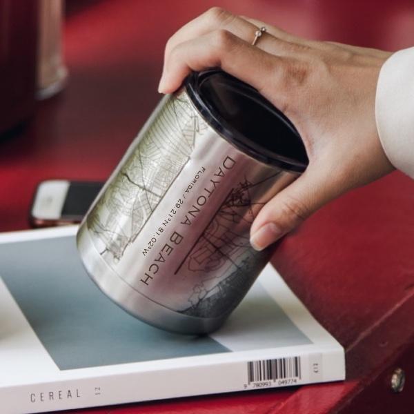 Daytona Beach - Florida Map Insulated Cup